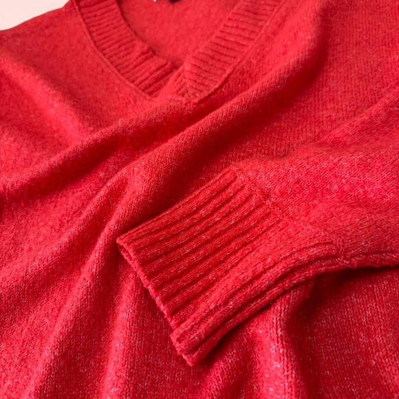 Preppy oversized v-neck sweater - Picture 5 of 6